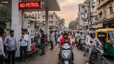 गुजरात के अहमदाबाद में कई जगह नहीं मिल रहा है पेट्रोल